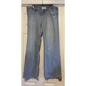 Vintage Maurice's Jeans Size 15/16 Long Haley Wide Leg Lightwash Denim